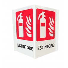 segnale estintore piramidale cartello estintore bifacciale in alluminio cartello estintore bifacciale in alluminio 4